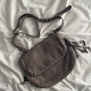 Roots leather crossbody bag